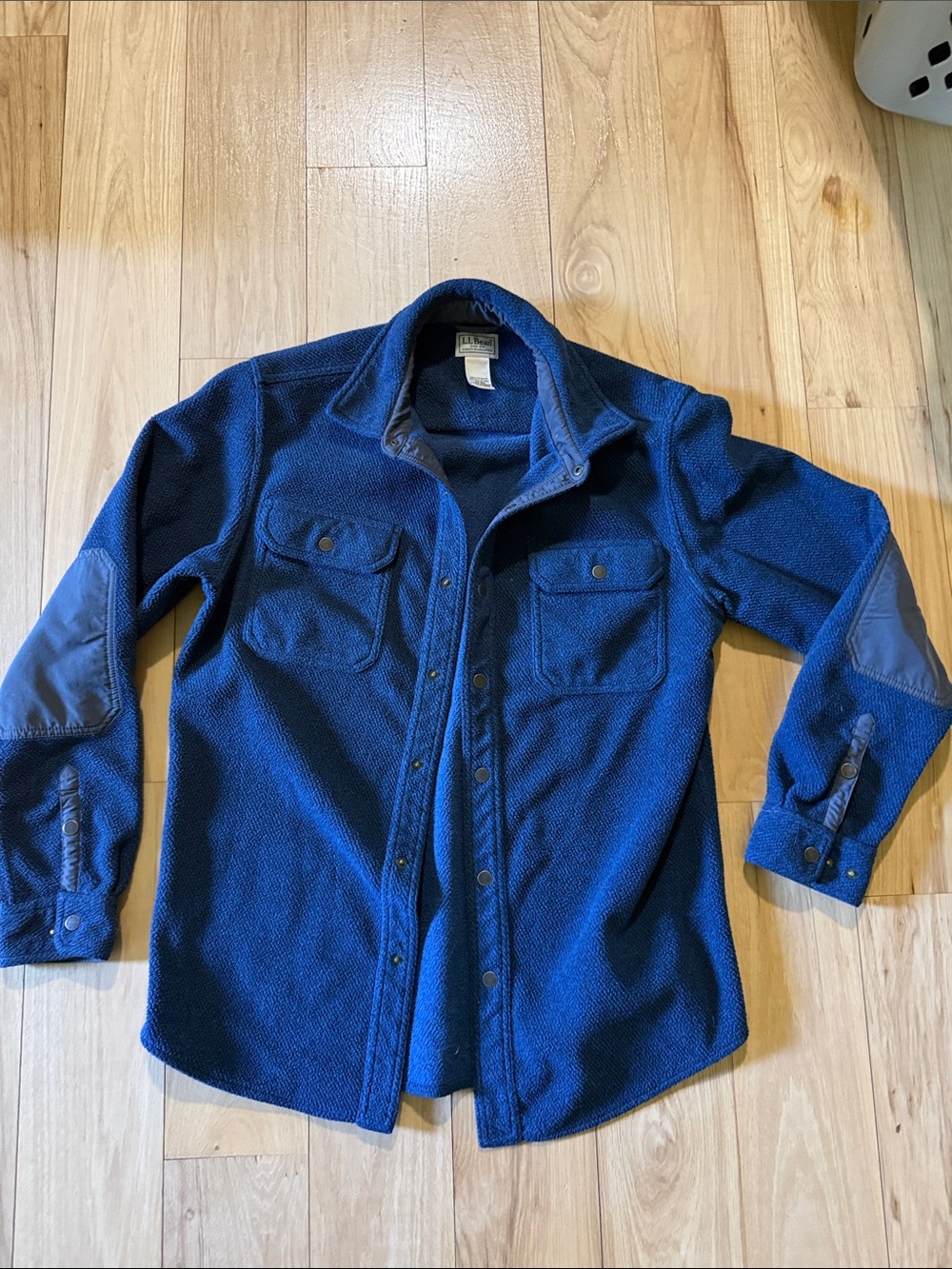 Blue Fleece Overshirt Jacket - LL Bean